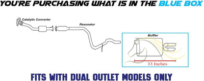 Exhaust Muffler for Chevy Cavalier 1995-2005 2.2L & 1996-2002 2.4L | Pontiac Sunfire 1999-2005 2.2L & 1999-2001 2.4L