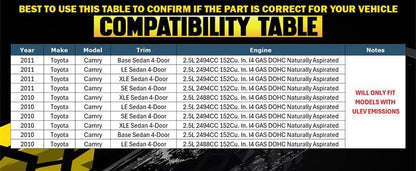 2010-2011 Toyota Camry 2.5L Manifold, Catalytic Converter, Resonator and Muffler