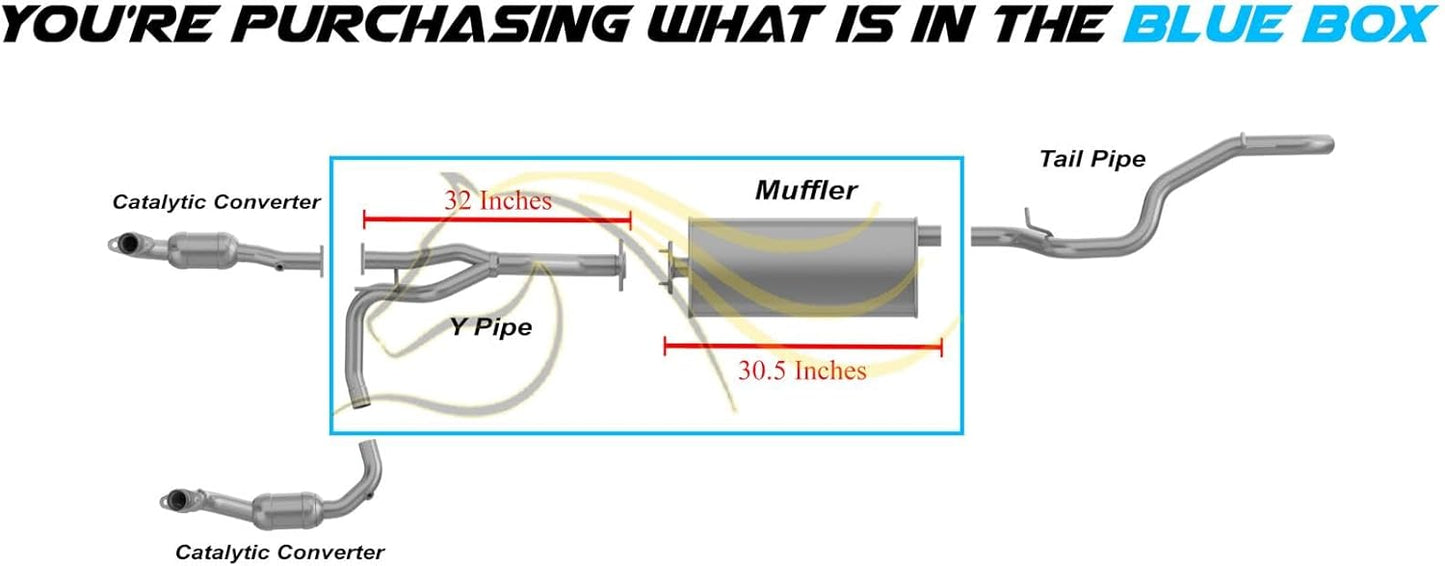 2004 Jeep Liberty 3.7L Y-Pipe and Muffler Exhaust