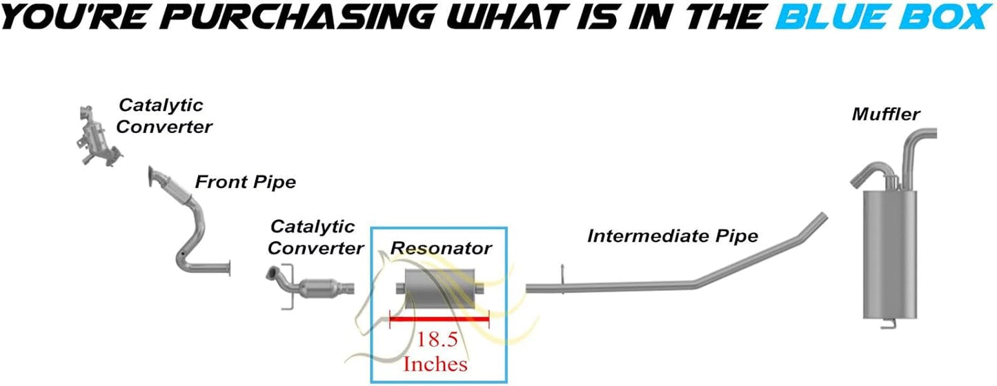 Exhaust Resonator for 2013-2018 Buick Encore 1.4L | 2015-2019 Chevrolet Trax 1.4L