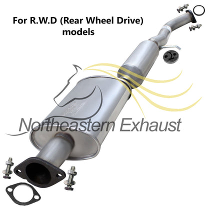 2003-2004 Infiniti G35 3.5L Exhaust Resonator Pipe & Muffler with Tips - For RWD Sedan models