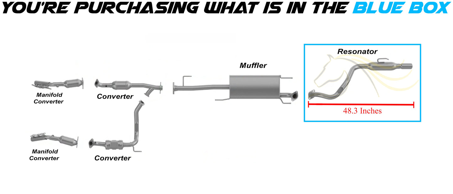 Exhaust Resonator Pipe for 2003-2009 Toyota 4Runner 4.0L | 2010-2022 Lexus GX460 4.6L