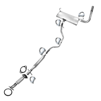 Exhaust Resonator Pipes and Muffler Kit for 2008-2012 Chevy Malibu 2.4L | 2009 Saturn Aura 2.4L