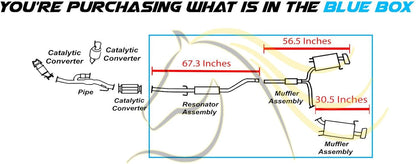 2009-2014 Acura TL 3.5L Resonator and Muffler Assembly Exhaust System