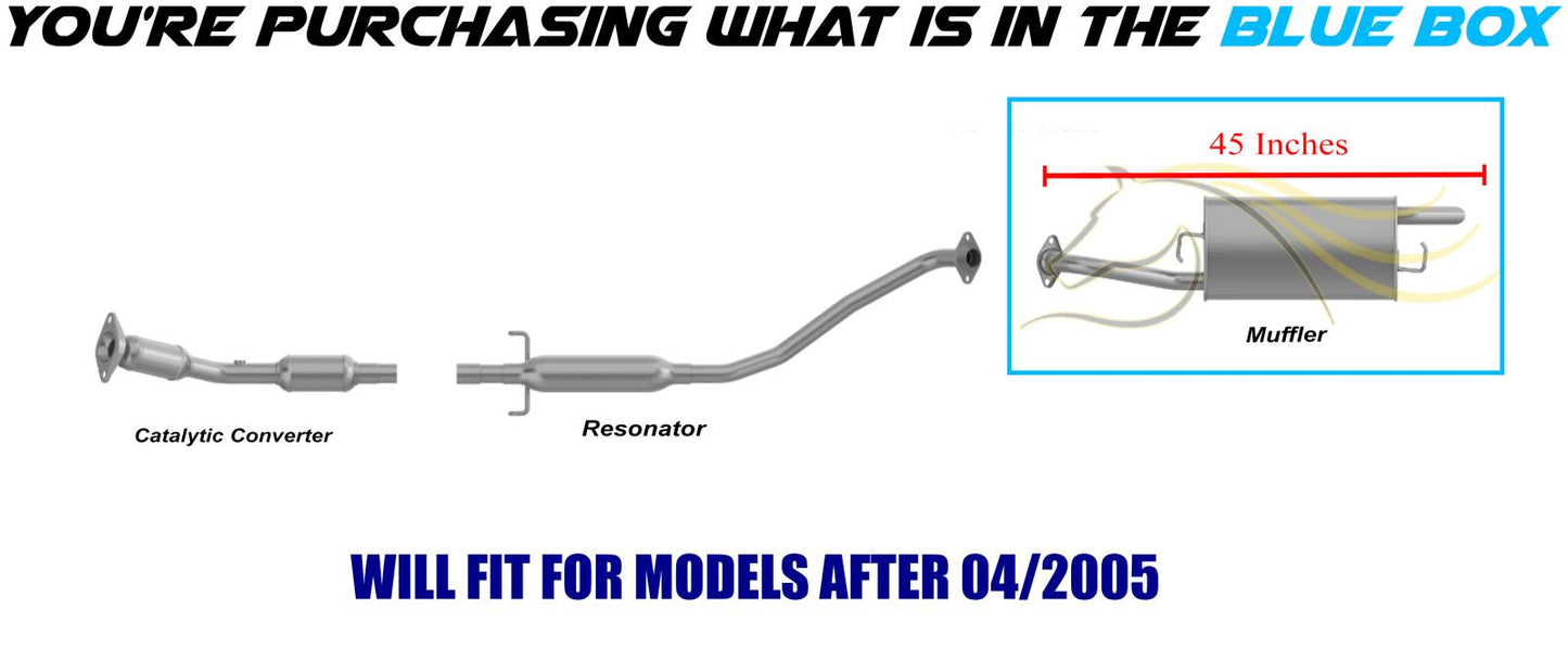 2005-2008 Toyota Corolla 1.8L Muffler Exhaust