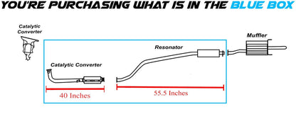 2001-2005 Honda Civic 1.7L Catalytic and Resonator Pipe Exhaust Kit