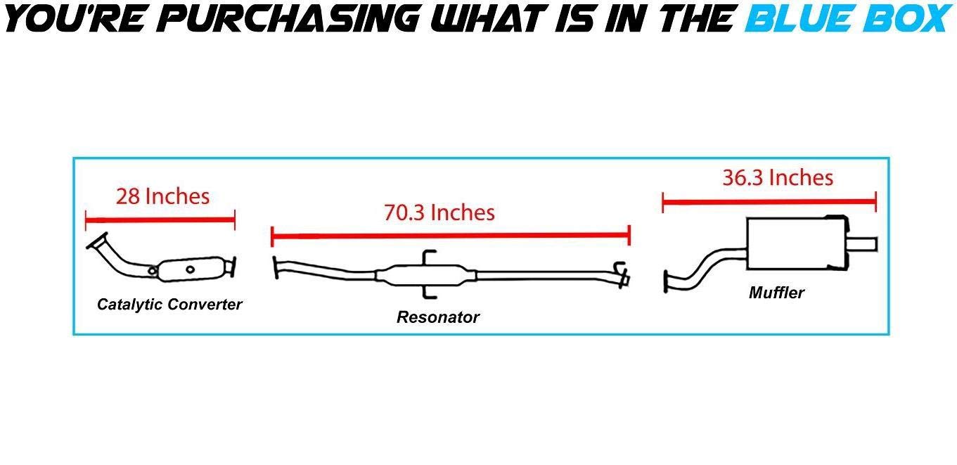 2002-2004 Honda CR-V 2.4L EPA-Approved Catalytic Resonator and Muffler Full Exhaust System Kit