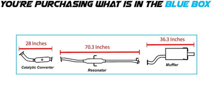 2002-2004 Honda CR-V 2.4L EPA-Approved Catalytic Resonator and Muffler Full Exhaust System Kit