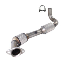 Stainless steel EPA-approved catalytic converter compatible with Ford F-150 2004-2006 5.4L, includes a mounting clamp.