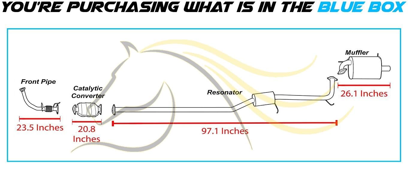 1998-2002 Honda Accord 2.3L Complete Exhaust System with Catalytic Converter