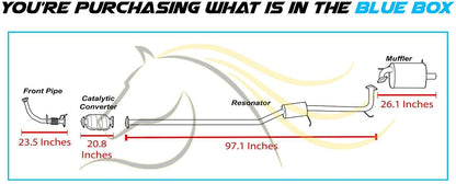 1998-2002 Honda Accord 2.3L Complete Exhaust System with Catalytic Converter