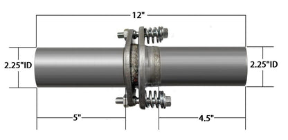 Colt Exhaust Spherical Joint Repair Flange Spring Bolt Kit 2.25" 12" Long