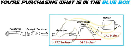 Muffler and Resonator Exhaust Kit for Chevy Monte 2006-2007 Carlo 3.5L | Chevy 2006-2011 Impala 3.5L