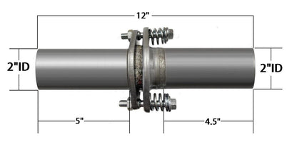 Colt Exhaust Spherical Joint Repair Flange Spring Bolt Kit 2" 12" Long