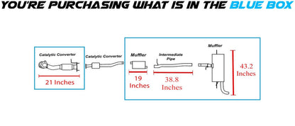 2010-2014 Chevy Equinox and GMC Terrain 2.4L Exhaust System with Catalytic
