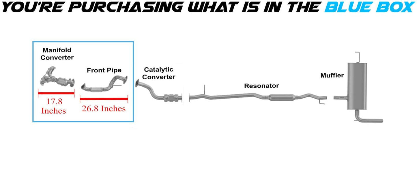 Manifold Catalytic and Front Pipe for 2008-2013 Nissan Rogue | 2014-2015 Rogue Select | 2.5L