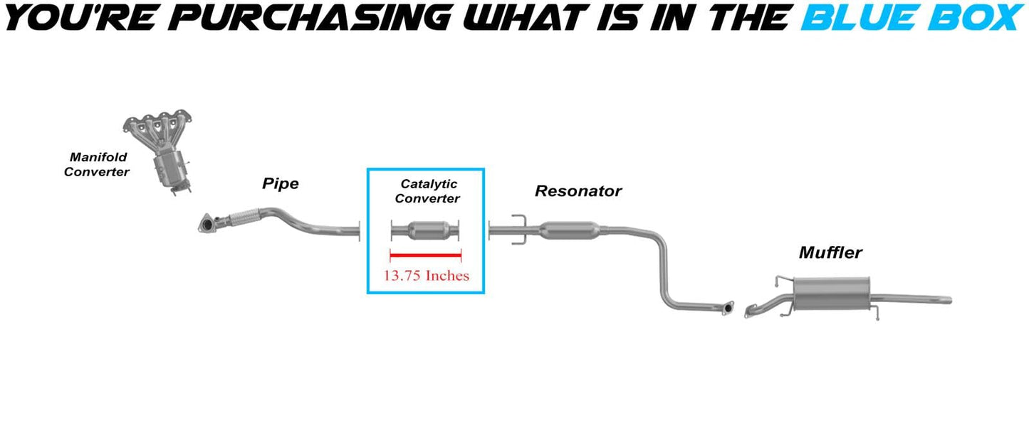 2009-2011 Chevy Aveo & Aveo5 | 2009-2010 Pontiac G3 1.6L Exhaust Rear Catalytic Converter
