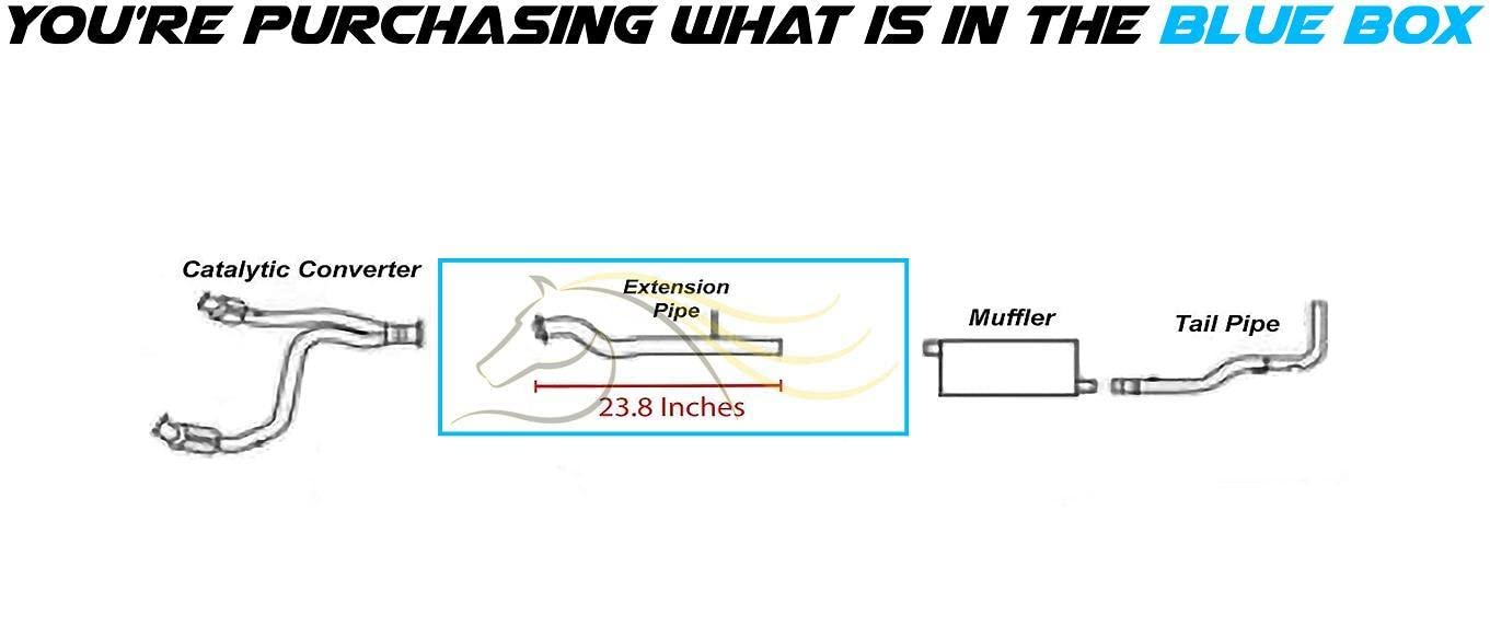 Exhaust Intermediate Pipe for 1999-2006 Chevy Silverado 1500 & 2007 Silverado 1500 Classic | 1999-2006 GMC Sierra 1500 | 2007 GMC Sierra 1500 Classic 4.3L 4.8L 5.3L