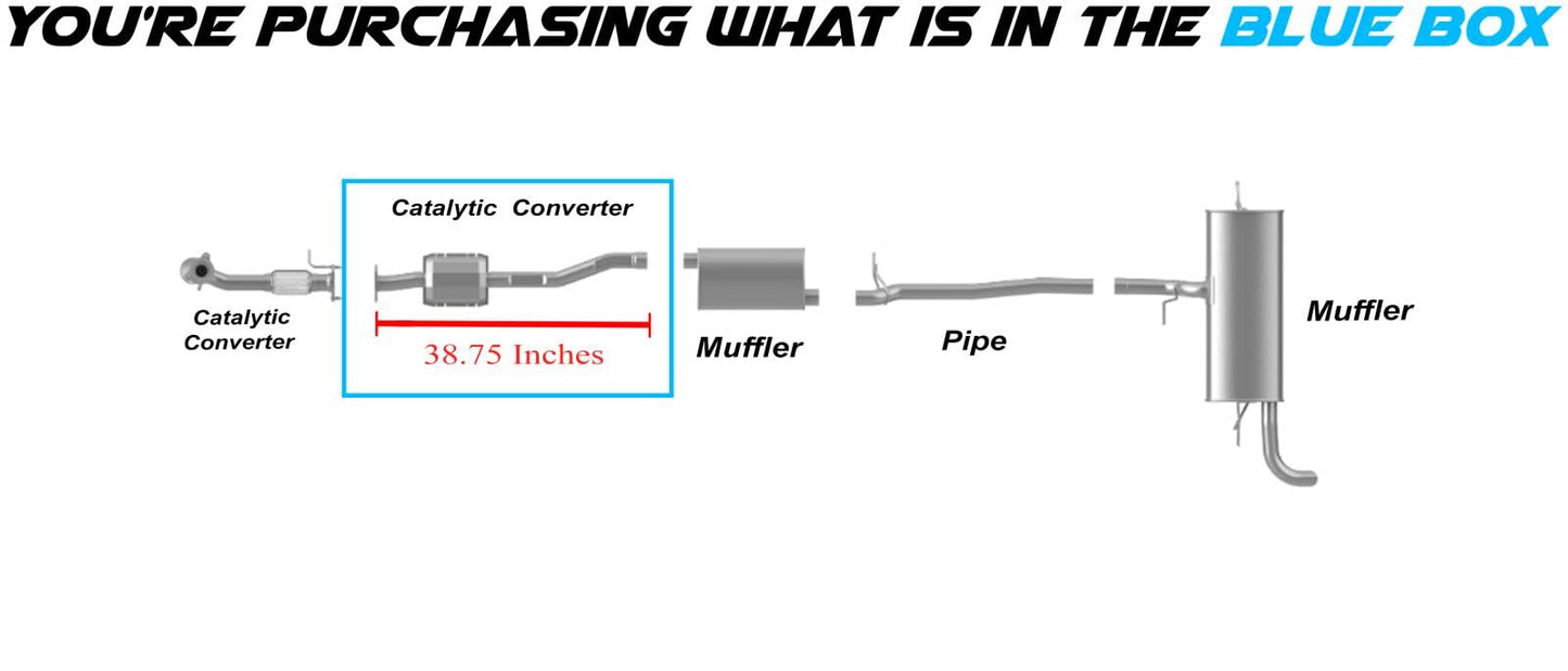 Rear Catalytic Converter for 2010-2017 GMC Terrain and Chevrolet Equinox | 2012-2015 Captiva Sport | 2.4L