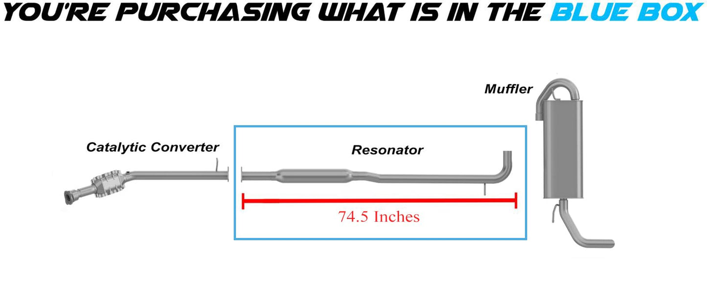 Exhaust Resonator Pipe for 2005-2009 Chevrolet Equinox | 2006-2009 Pontiac Torrent 3.4L
