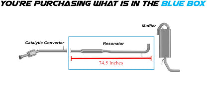 Exhaust Resonator Pipe for 2005-2009 Chevrolet Equinox | 2006-2009 Pontiac Torrent 3.4L