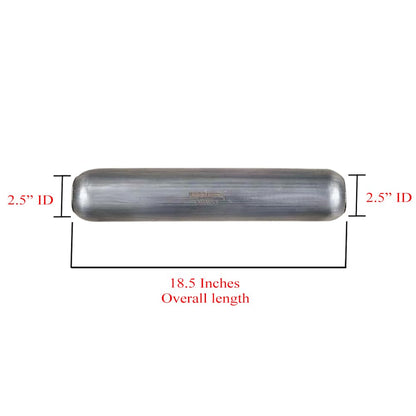 Universal Glass Pack Exhaust Resonator/Muffler | 2.5" ID/OD x 18.5" Inch Long | 2 Packs