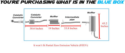 2010-2017 Chevy Equinox 2.4L and 2010-2017 GMC Terrain 2.4L Catalytic Converter, Intermediate Pipe, Mufflers | Won't Fit PZEV