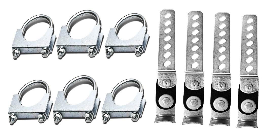 1987-2002 Ford F-150, F-250 and F-350 Dual 2.5'' Mandrel-Bent Pipe with Rounded Edge Tips and 2.5" Center Diameter Dual Chamber Muffler Exhaust Kit