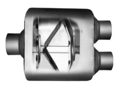 1987-2002 GMC Sierra/C/K 1500 and 2500 Dual 2.5'' Mandrel-Bent Pipe with Angle Cut Tips and 2.5" Center Diameter Dual Chamber Muffler Exhaust Kit