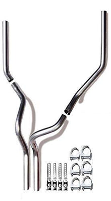 1987-2002 GMC Sierra/C/K 1500 and 2500 Dual 2.5'' Mandrel-Bent Exhaust Pipe Kit for Gas Models
