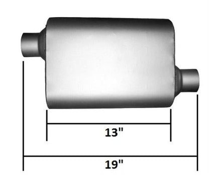 Colt Exhaust | Single Chamber Muffler 3"ID (Offset Inlet & Outlet)