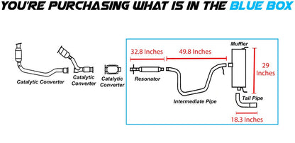 2008-2010 Pontiac G6 3.5L Exhaust Pipes, Resonator and Muffler