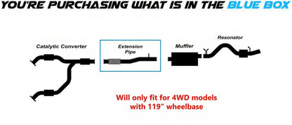 2014-2018 Chevy/GMC Silverado/Sierra 1500 4.3/3.5L Exhaust Pipe | 4WD with 119" Wheelbase