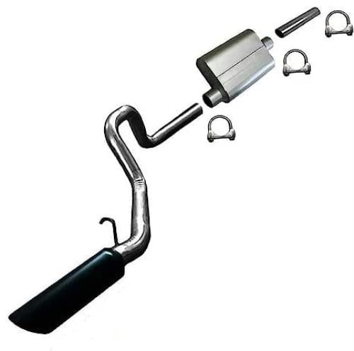 1996-1998 Jeep Grand Cherokee 4.0/5.2L Cat back Performance Exhaust Muffler and Pipes with Tip