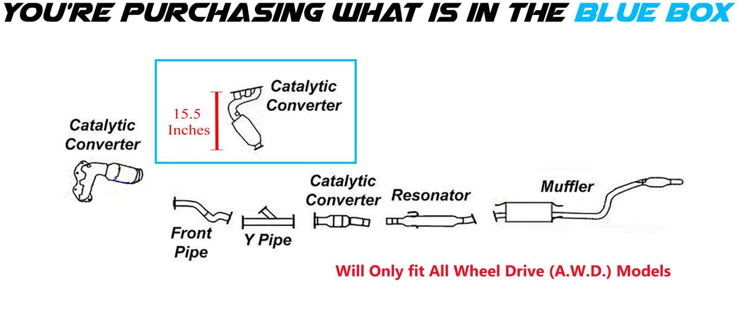 Front Passenger-side Manifold Catalytic Converter for 2004-2006 Toyota Sienna 3.3L | 2004-2007 Highlander 3.3L | AWD
