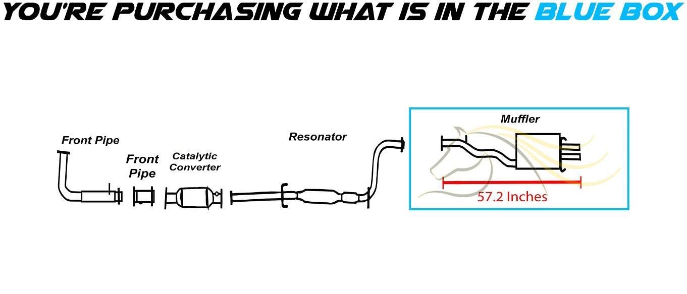 Exhaust Muffler for Acura CL 1997 2.2L & 1998-1999 2.3L | Honda Accord 1994-1997 2.2L