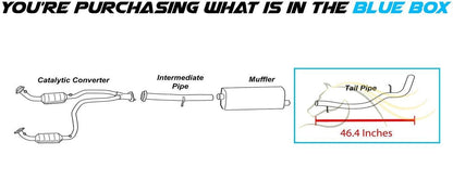 Exhaust Tail Pipe for 2002-2006 Chevy Avalanche 1500 5.3L | 01-2006 Suburban 1500 5.3L| 01-06 Tahoe 4.8L, 5.3L