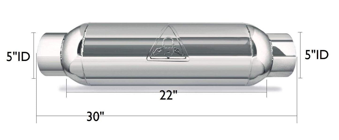 Universal Muffler/Resonator 5" ID Performance Turbine
