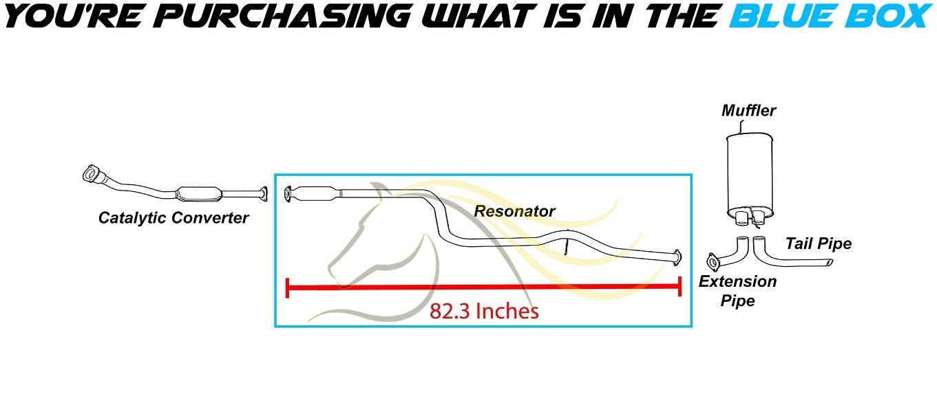Exhaust Resonator Pipe for 2004-2005 Chevy Classic 2.2L | 1997-1999 Chevy Malibu 2.4L | 1997-2003 Chevy Malibu 3.1L