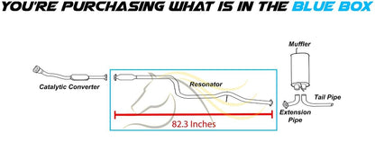 Exhaust Resonator Pipe for 2004-2005 Chevy Classic 2.2L | 1997-1999 Chevy Malibu 2.4L | 1997-2003 Chevy Malibu 3.1L