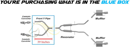 Exhaust Front Y Pipe for INFINITI | QX50 & QX70 2014-2017 3.7L | FX37 & EX37 2013 3.7L | Q60 2014-2015 3.7L | G37 2008-2013 3.7L | FX35 2009-2012  3.5L | EX35 2008-2012 3.5L