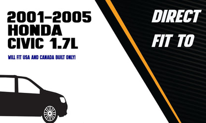 2001-2005 Honda Civic 1.7L Manifold Catalytic, Pipe, Resonator & Muffler Complete Exhaust System Kit