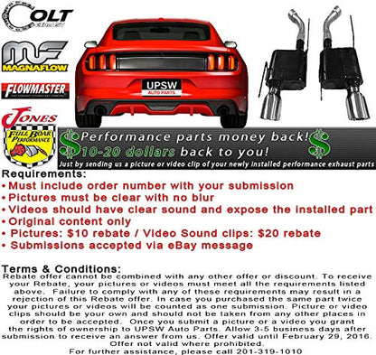 1997-2000 Jeep Wrangler 2.5L 4.0L Cat-back Performance Exhaust System Kit