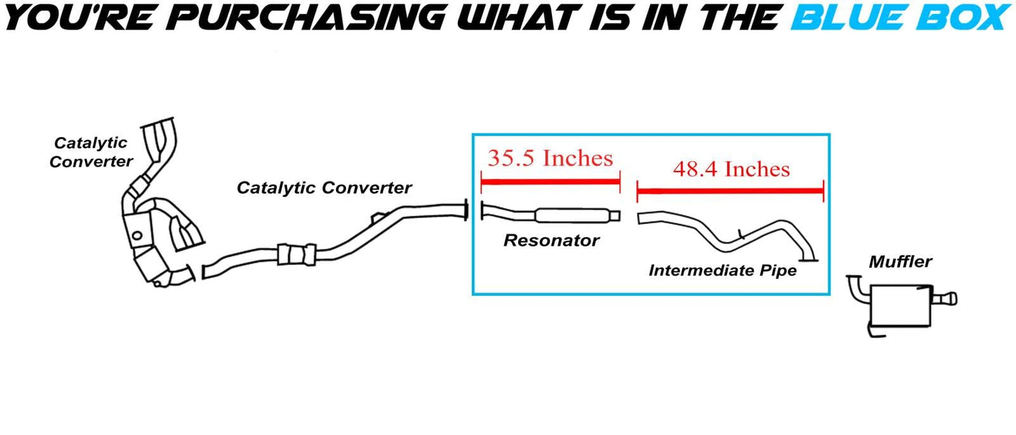 2010-2019 Subaru Legacy 2.5L Resonator and Intermediate Pipe Exhaust