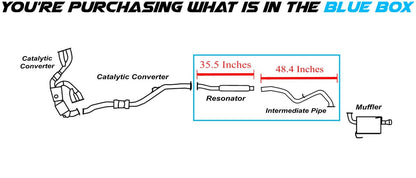 2010-2019 Subaru Legacy 2.5L Resonator and Intermediate Pipe Exhaust