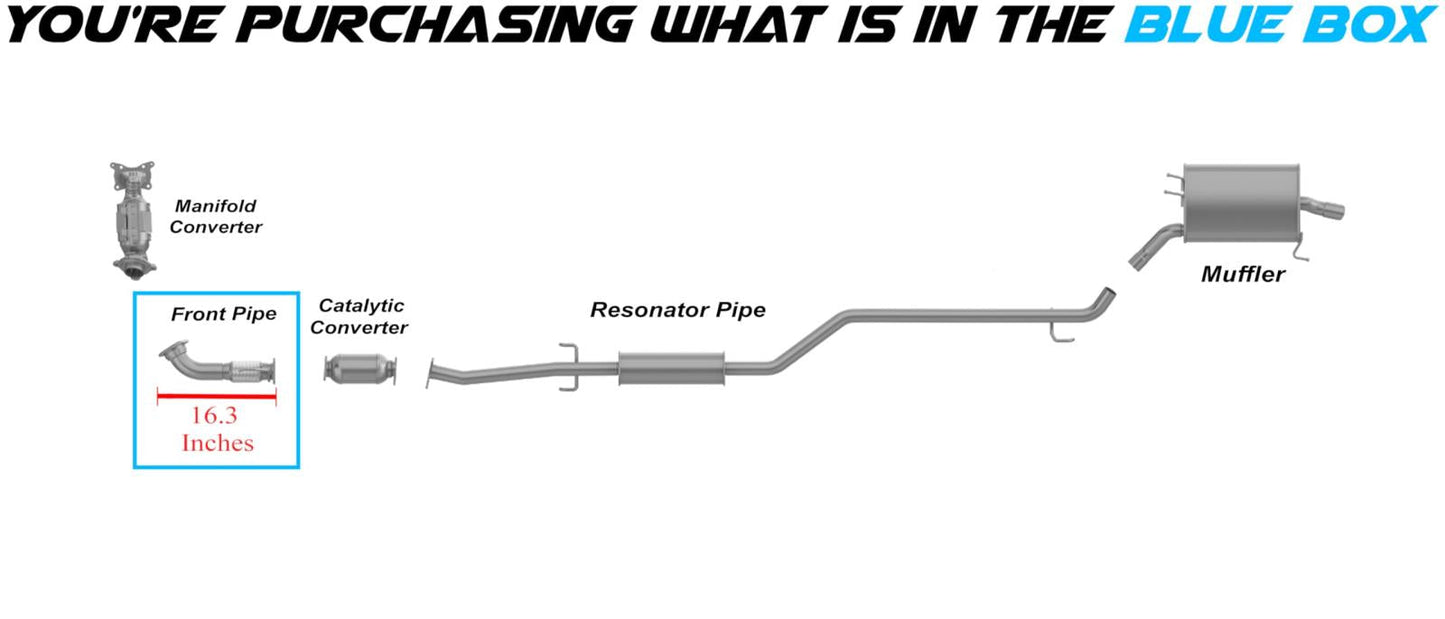 Exhaust Pipe for 2009-2014 Acura TSX and 2008-2012 Honda Accord 2.4L