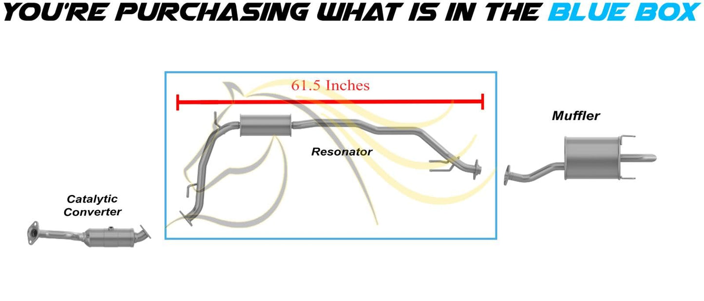 2007-2008 Honda Fit 1.5L Exhaust Resonator Pipe w/ Hangers