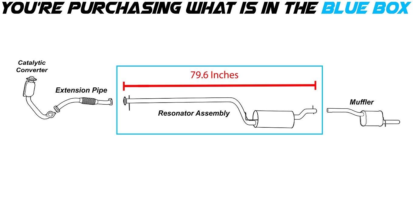 2000-2004 Ford Focus 2.0L Exhaust Resonator Pipe