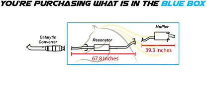 2007-2009 Honda CR-V 2.4L Exhaust Resonator Pipe and Muffler
