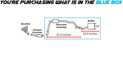 2007-2008 Honda Fit 1.5L Exhaust Resonator and Muffler